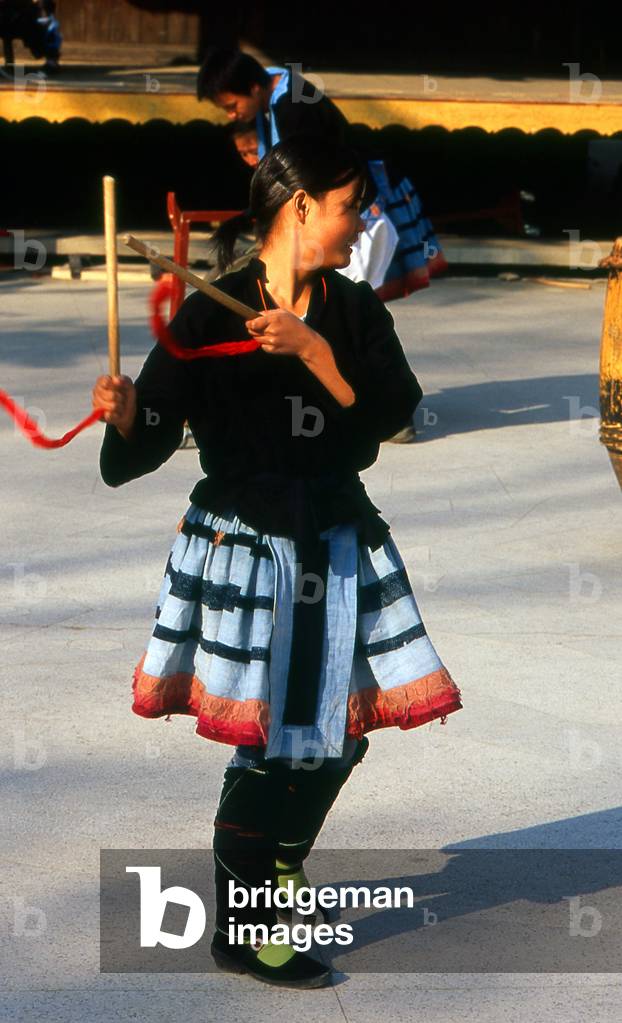 China: Miao dancers, Guangxi Provincial Museum, Nanning, Guangxi Province