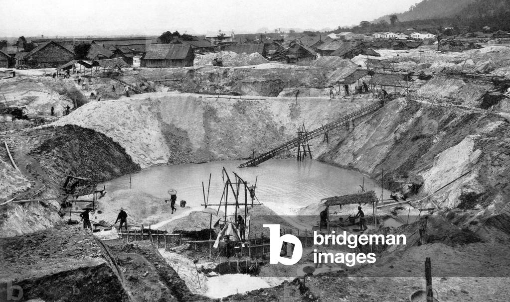 Malaysia: A tin mine near Kampar, Kinta Valley, Perak, early 20th century