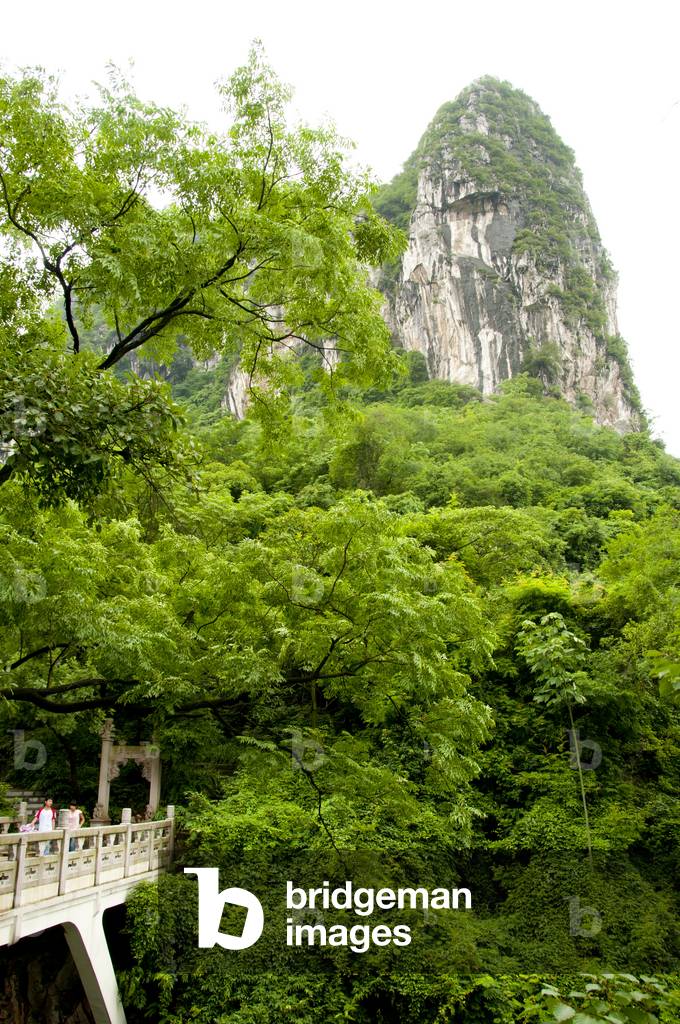 China: Karst peak near Reed Flute Cave, Guilin, Guangxi Province