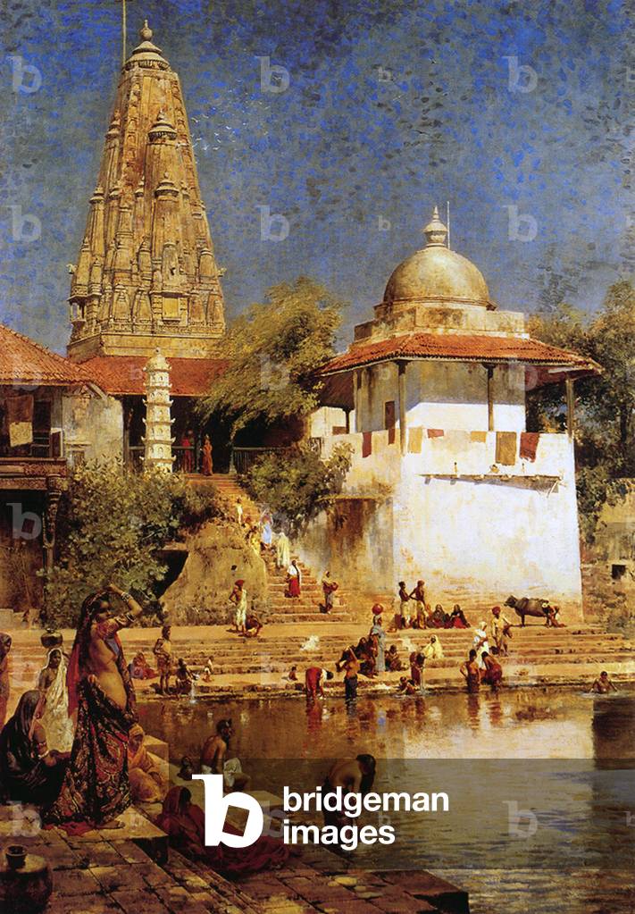 India: The Temple and Tank of Walkeshwar at Mumbai (Bombay), 1884, by Edwin Lord Weeks.