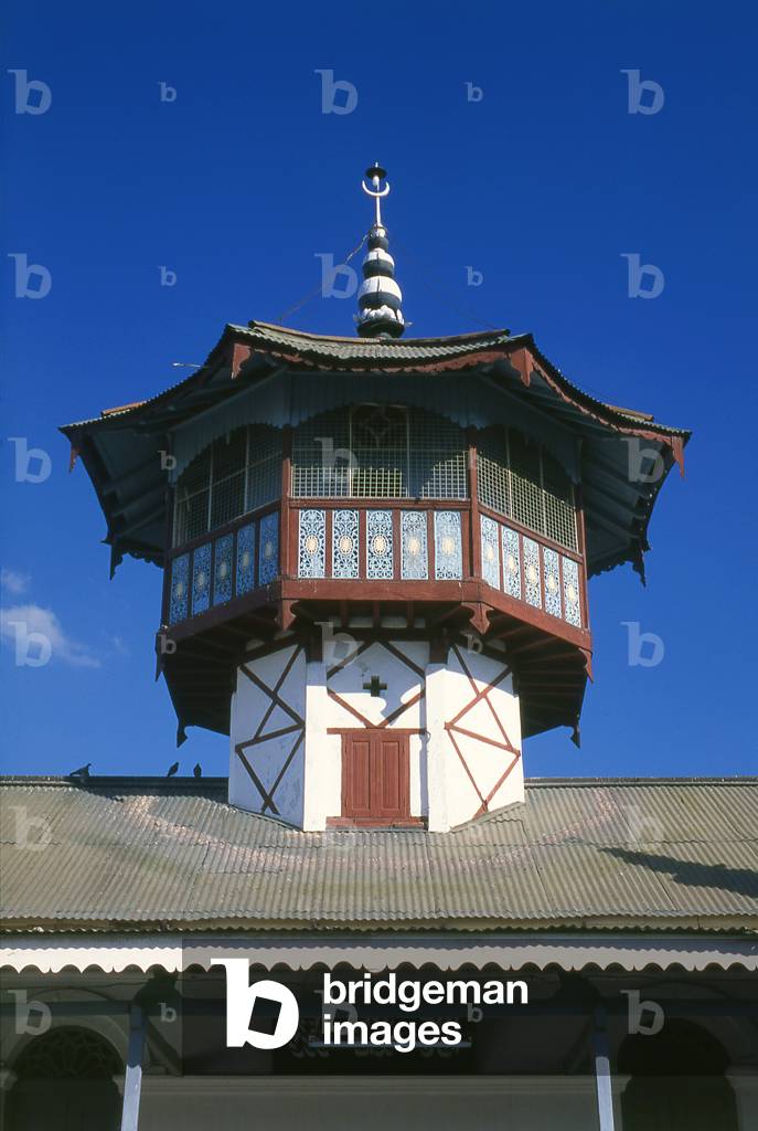 Burma / Myanmar:The Chinese-style minaret of Mandalay Panthay Mosque