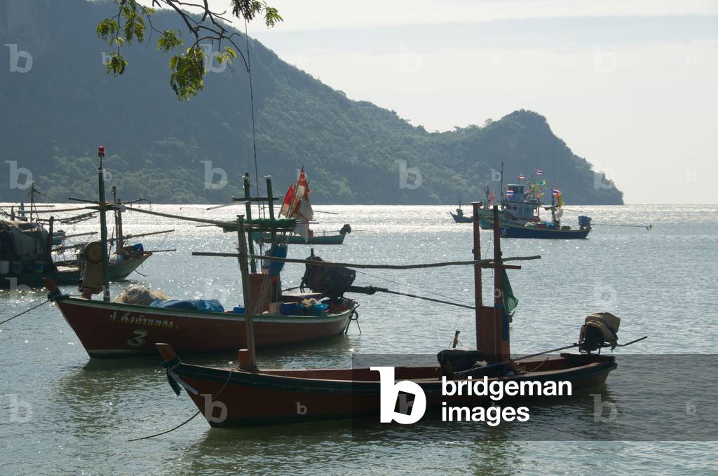 Thailand: Fishing boats at Ao Bang Nang Lom, Prachuap Khiri Khan