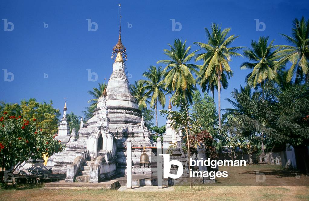 Thailand: Typical Shan / Burmese-style chedi found throughout Mae Hong Son province in Northern Thailand