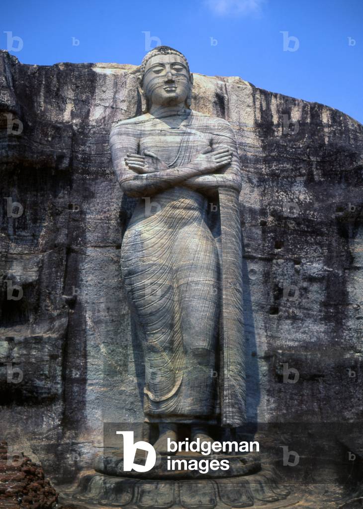 Sri Lanka: Standing Buddha at Gal Vihara, Polonnaruwa