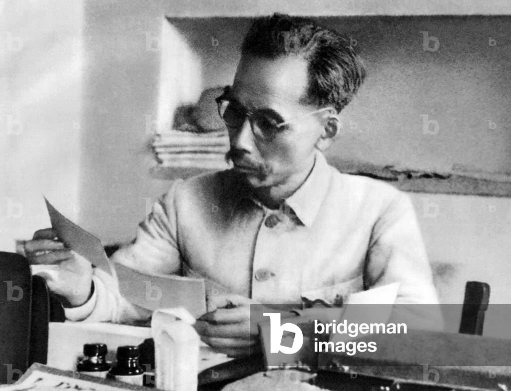 President Ho Chi Minh, 1946 (b/w photo)