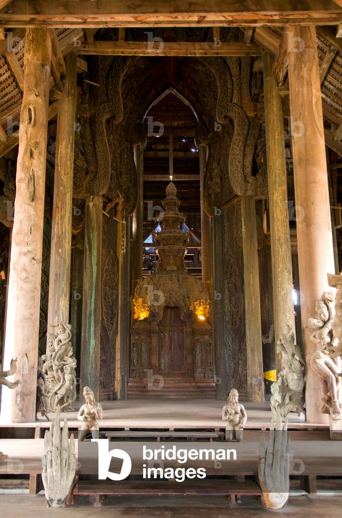 Thailand: Central altarpiece, Sanctuary of Truth, Pattaya, Chonburi Province