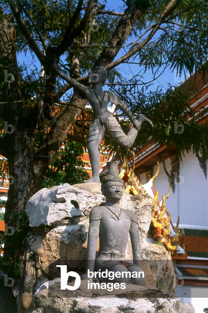 Thailand: Hermit statues in the grounds of Wat Pho (Temple of the Reclining Buddha), Bangkok