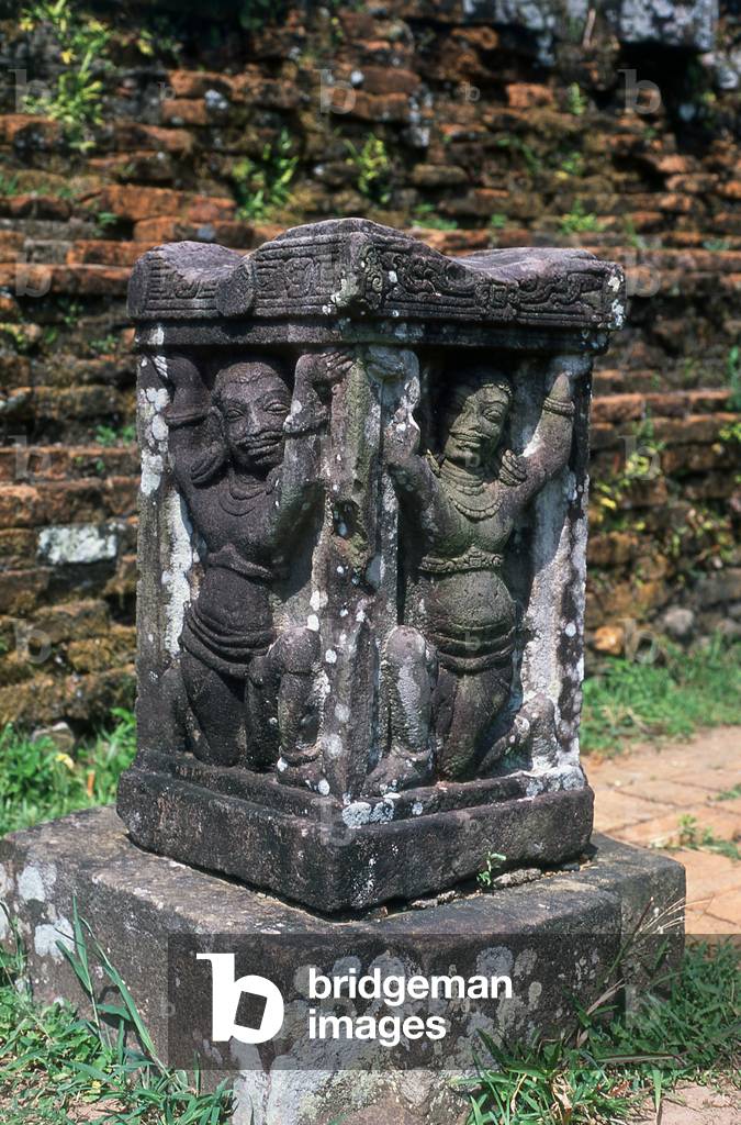Vietnam: Cham pedestal (9th - 10th century), My Son, Quang Nam Province