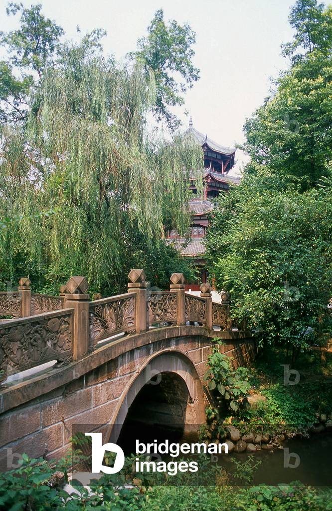 China: Ten Thousand Buddha Pagoda, Du Fu Caotang (Du Fu's Thatched Cottage), Chengdu, Sichuan Province