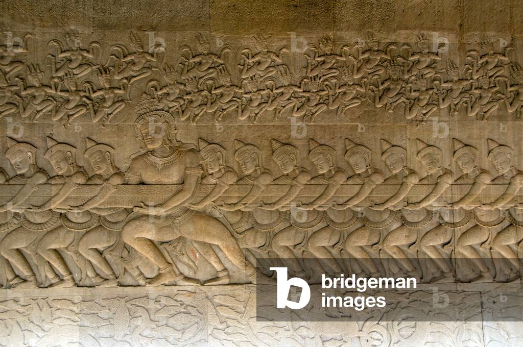 Cambodia: Churning of the Ocean of Milk (Sea of Milk), South Wing, East Gallery, Angkor Wat