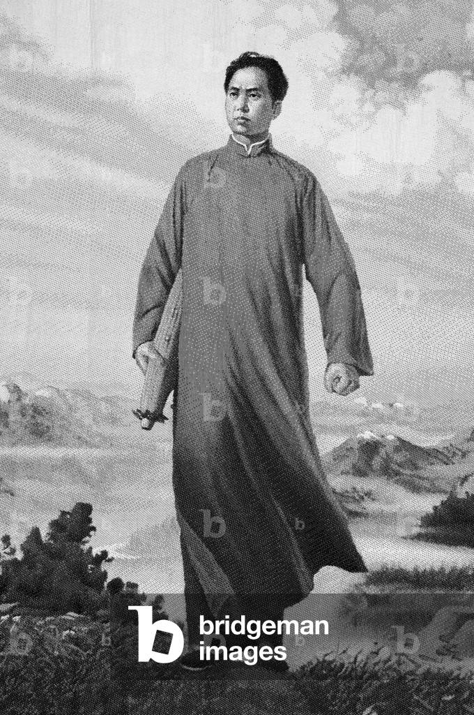 China: Mao Zedong on the road to Anyuan, c.1965 (oil on canvas)
