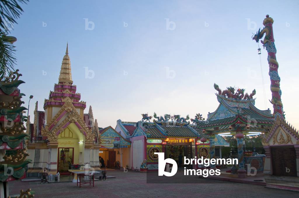 Thailand: Lak Meuang (City Pillar shrine) and the Chao Por Kud Phong Shrine at the centre of Loei Town, Loei Province