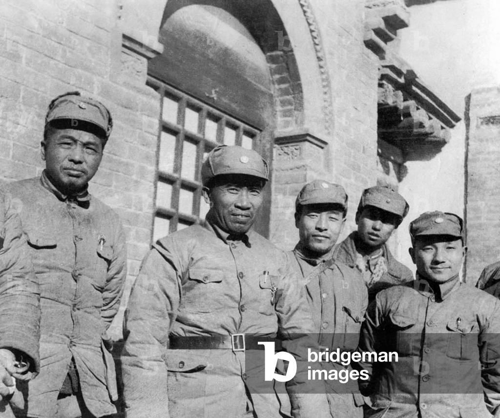 China: Zhu De (1 December 1886  6 July 1976) at Yan'an, c. 1937. To the right is a young Deng Xiaoping