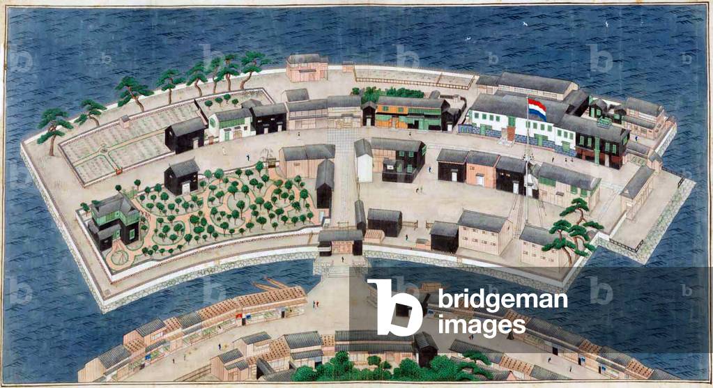 Dejima Island, Nagasaki, 1850 (print)