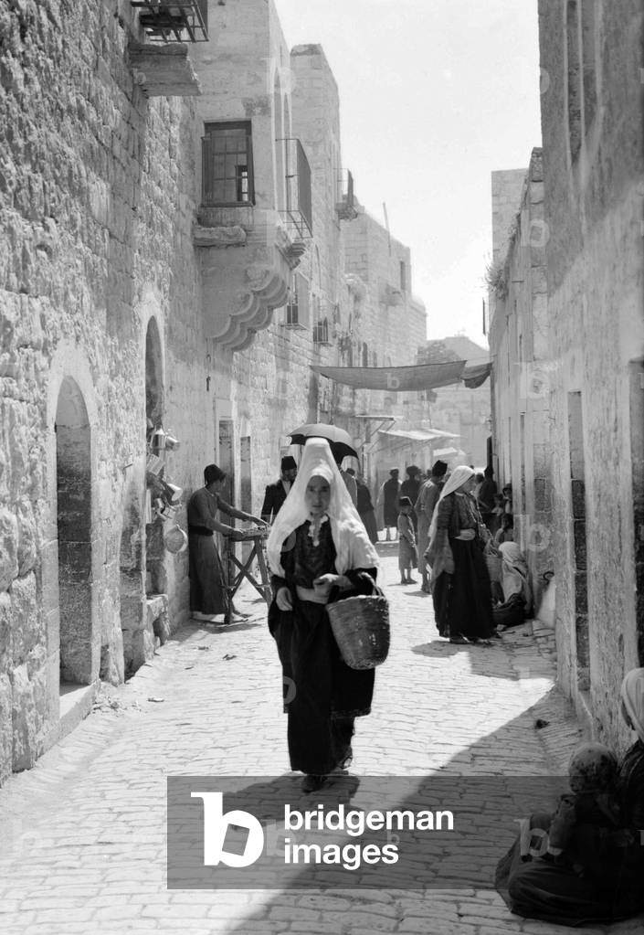 Palestine: Palestinians on the main street of Bethlehem, c. 1940