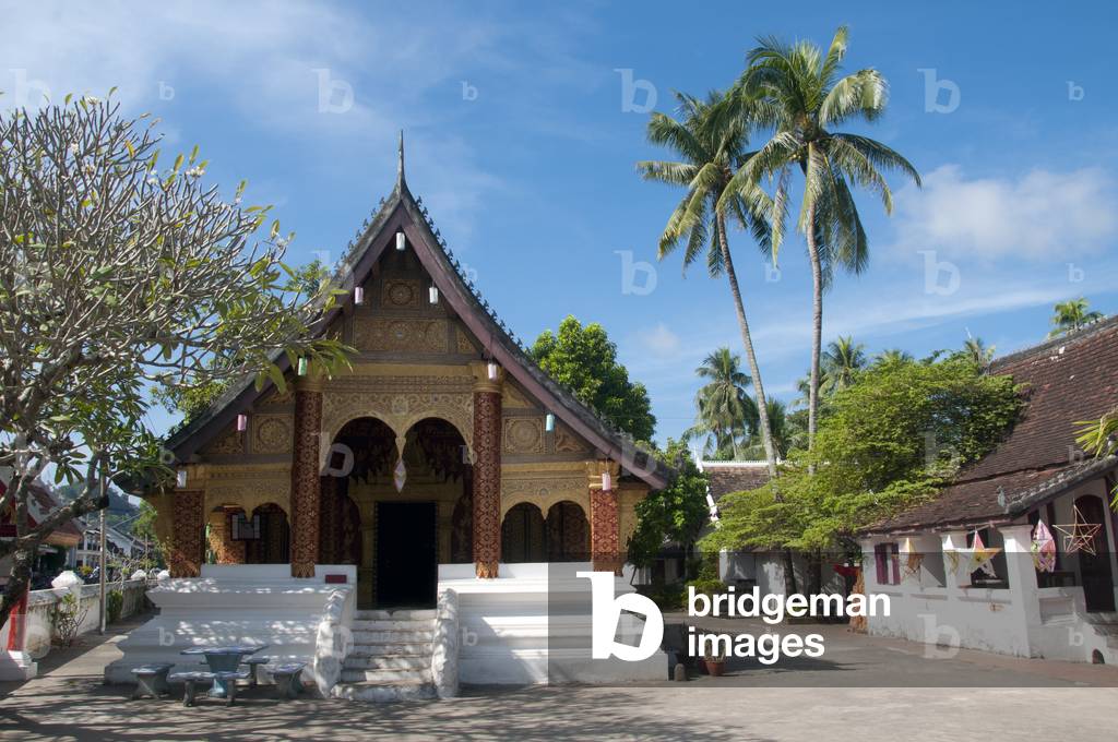 Laos: The assembly hall at 18th century Wat Siri Moung Khoung (Wat Si Muang Khun), Luang Prabang