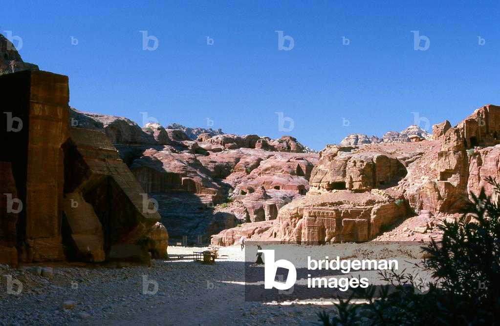 Jordan: The Street of Facades looking towards the Theatre, Petra