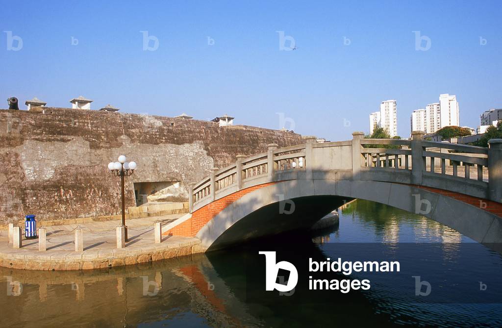 China: The moated fortifications at Stone Fort Park (Shipaotai), Shantou, Guangdong Province