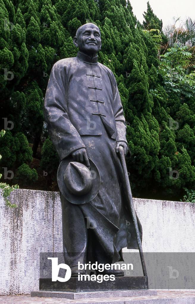 China / Taiwan: Chiang Kai-shek (October 31, 1887 - April 5, 1975) was a political and military leader of 20th century China (c.1927-49) and subsequently of Taiwan (1949-1975). Statue near the Shihmen Reservoir, north Taiwan