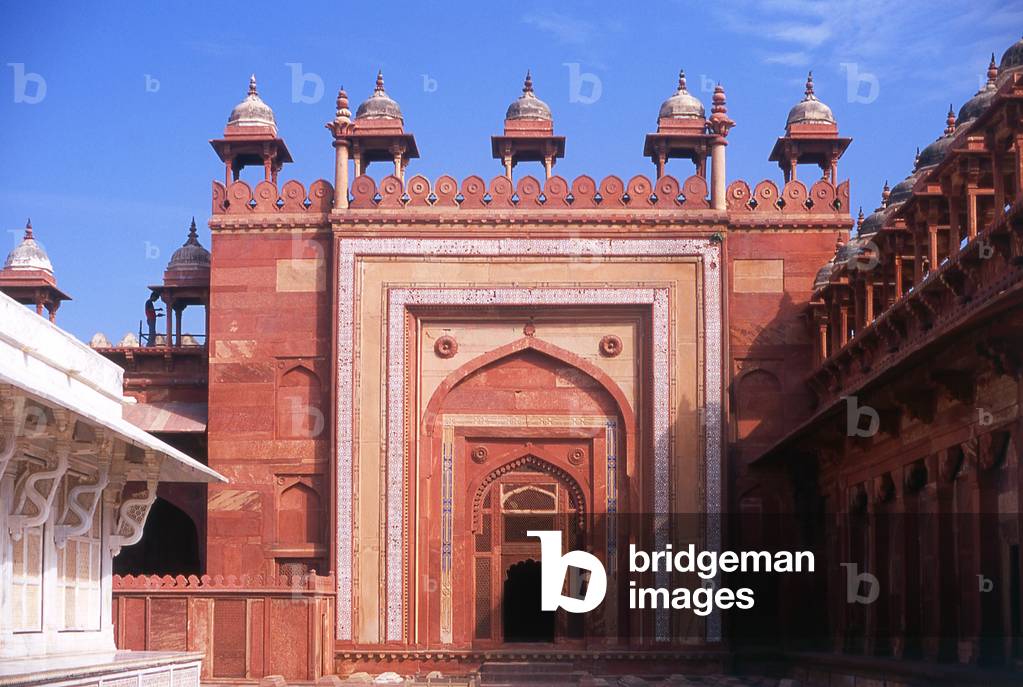 India: Entrance next to the Tomb of Islam Khan, Jama Masjid, Fatehpur Sikri, Uttar Pradesh