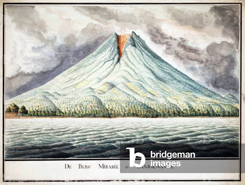 Indonesia: Mount Mirabie in Banyuwangi, eastern Jave, late 18th century