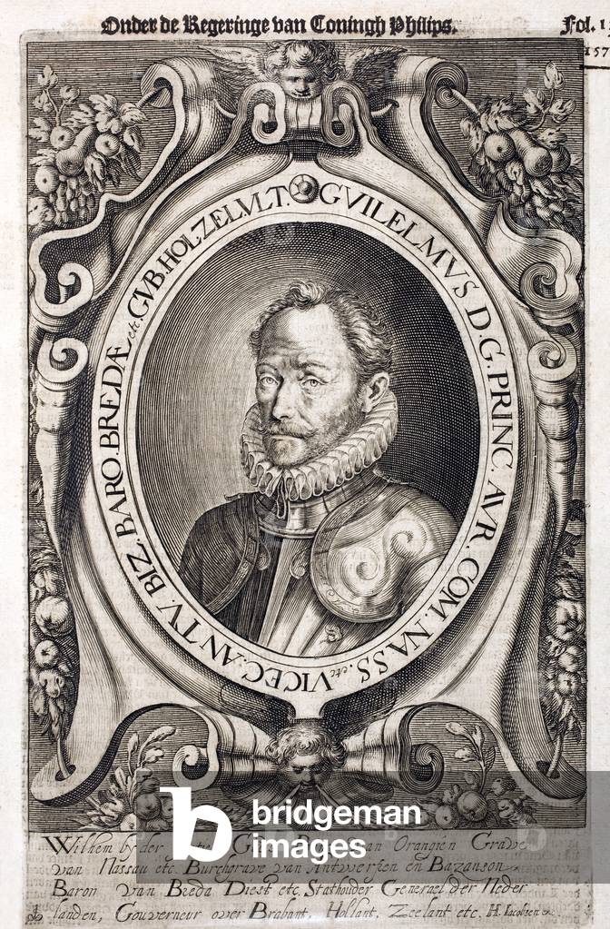Netherlands: William I, Prince of Orange (1533-1584), engraving by H. Jacobsen (active 17th century), Peace Palace Library, The Hague, 1614