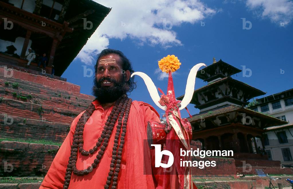 Nepal: Sadhu (Holy Man) in Durbar Square, Kathmandu