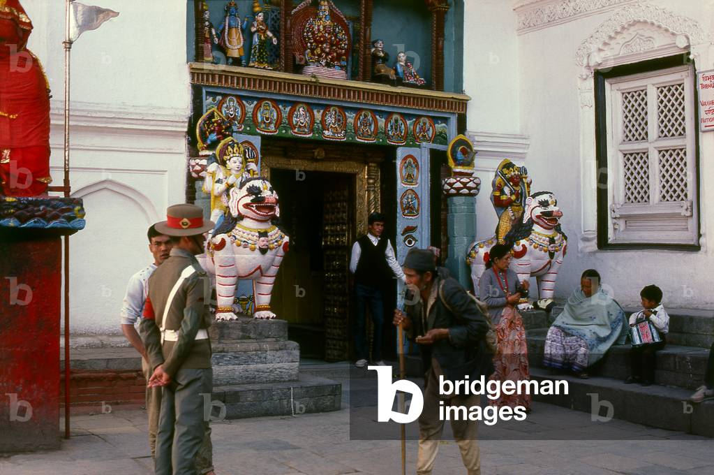Nepal: The entrance to the Royal Palace, Hanuman Dhoka, Durbar Square, Kathmandu