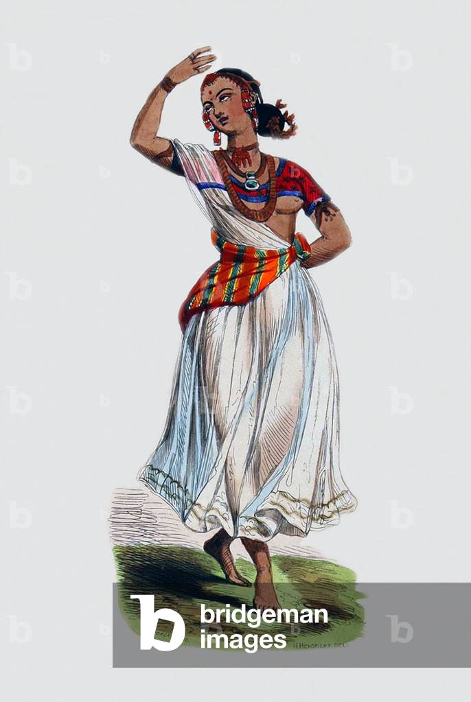 India: A Dancing Girl / Bayadere (1843).