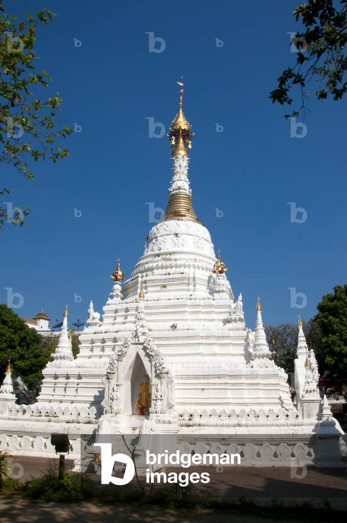 Thailand: The main chedi at Wat Mahawan, Chiang Mai, northern Thailand