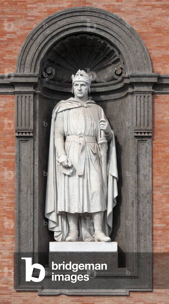 Italy: Charles I of Anjou (Carlo D'Angio; 1226/27 - 1285), Count of Anjou, King of Sicily and King of Albania, Palazzo Reale di Napoli (Royal Palace), Piazza del Plebiscito, Naples (photo)