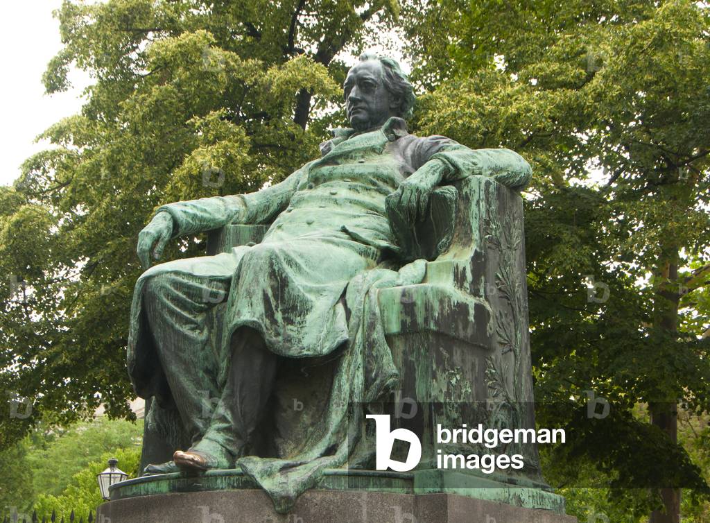 Austria / Germany: Johann Wolfgang von Goethe (1749 – 1832), German writer and statesman. Goethe monument, Goethegasse, Vienna
