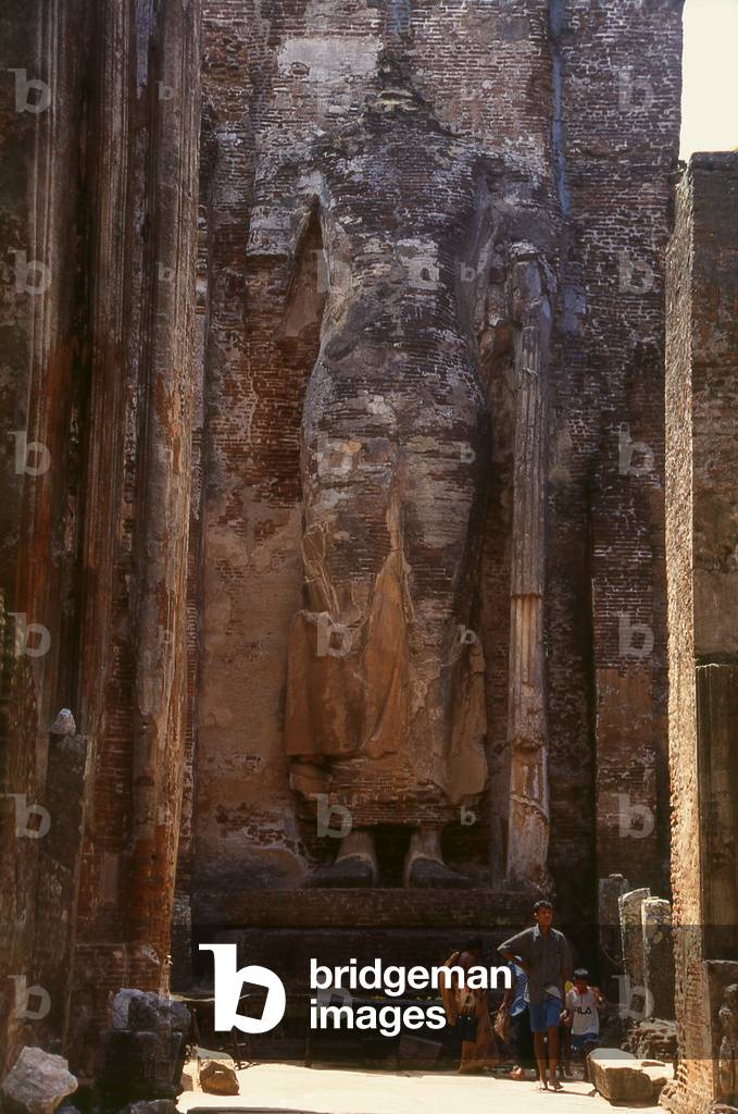 Sri Lanka: The headless standing Buddha at the 12th century Lankatilaka image house, Polonnaruwa