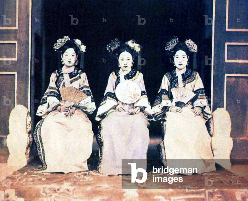 China: Three Manchu ladies, the wives of Prince Chun (1840-1891), late 19th century