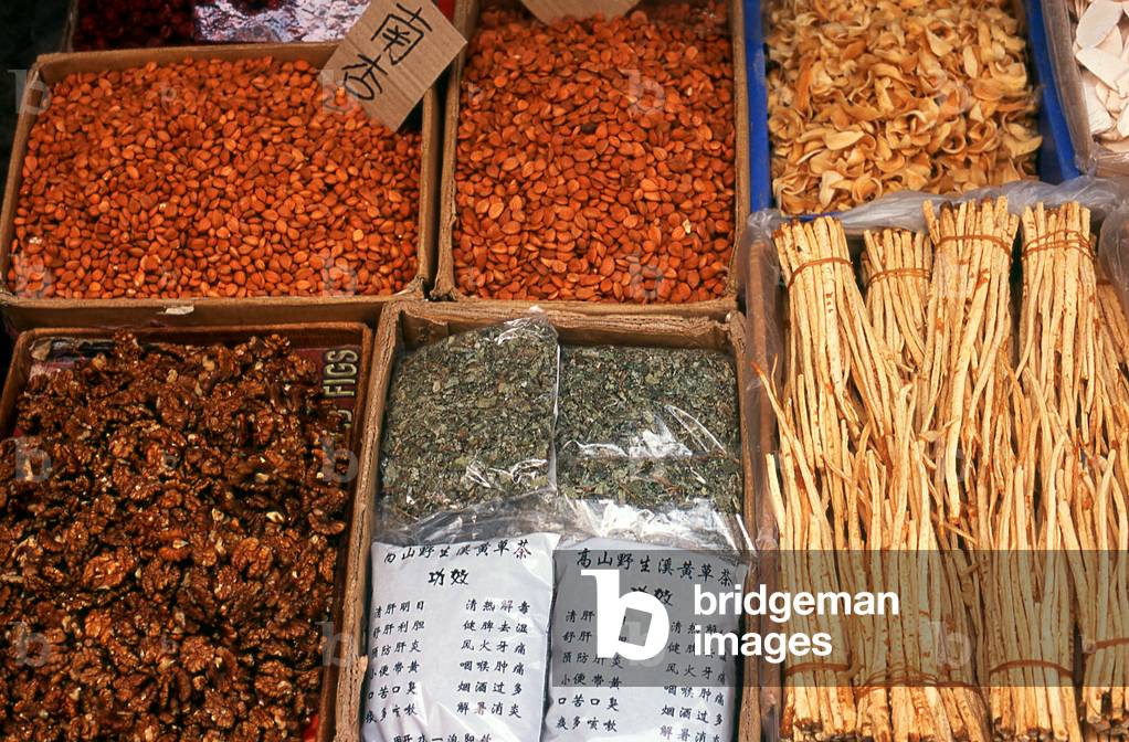 China: Various dried nuts and roots, Qing Ping Market, Guangzhou (photo)
