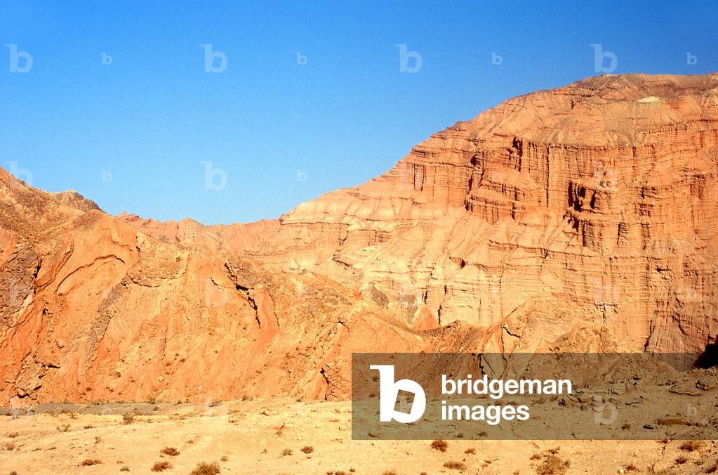 China: Yanshui Gou or 'Saltwater Gulley' near Kuqa, Xinjiang Province