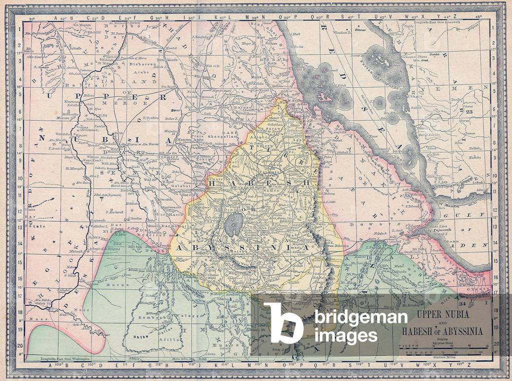 Ethiopia: The British Expedition to Abyssinia. Map of Upper Nubia and Habesh or Abyssinia