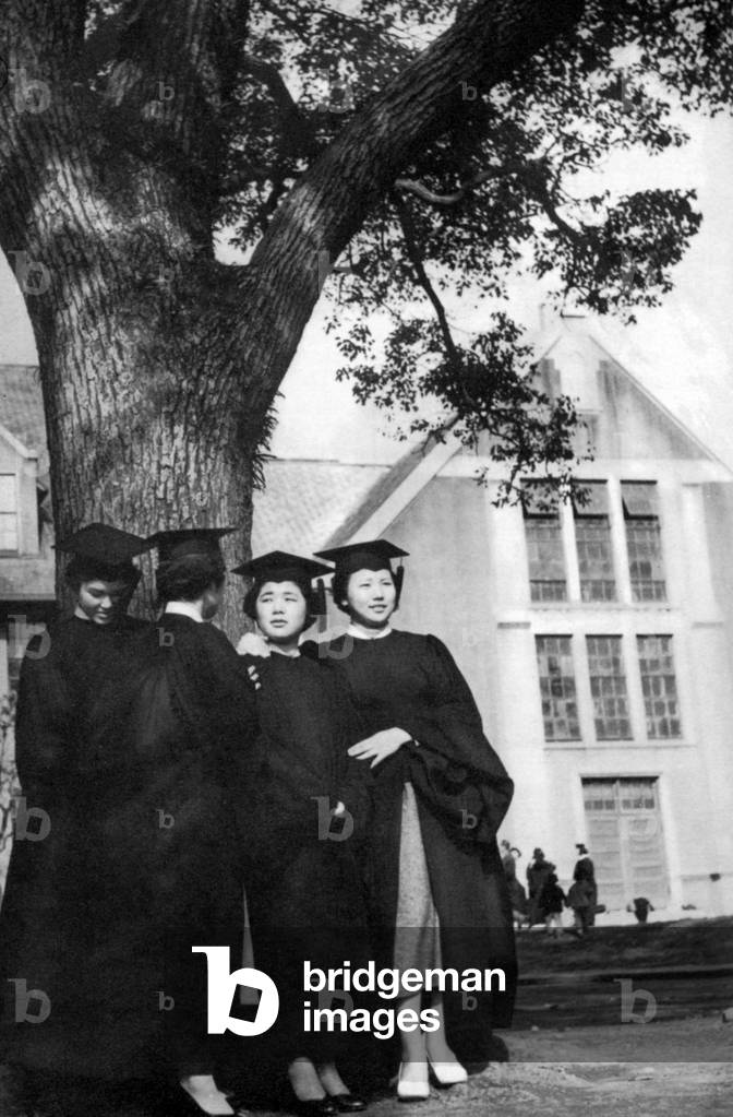 Japan: Young female honours degree graduates, 1950s.