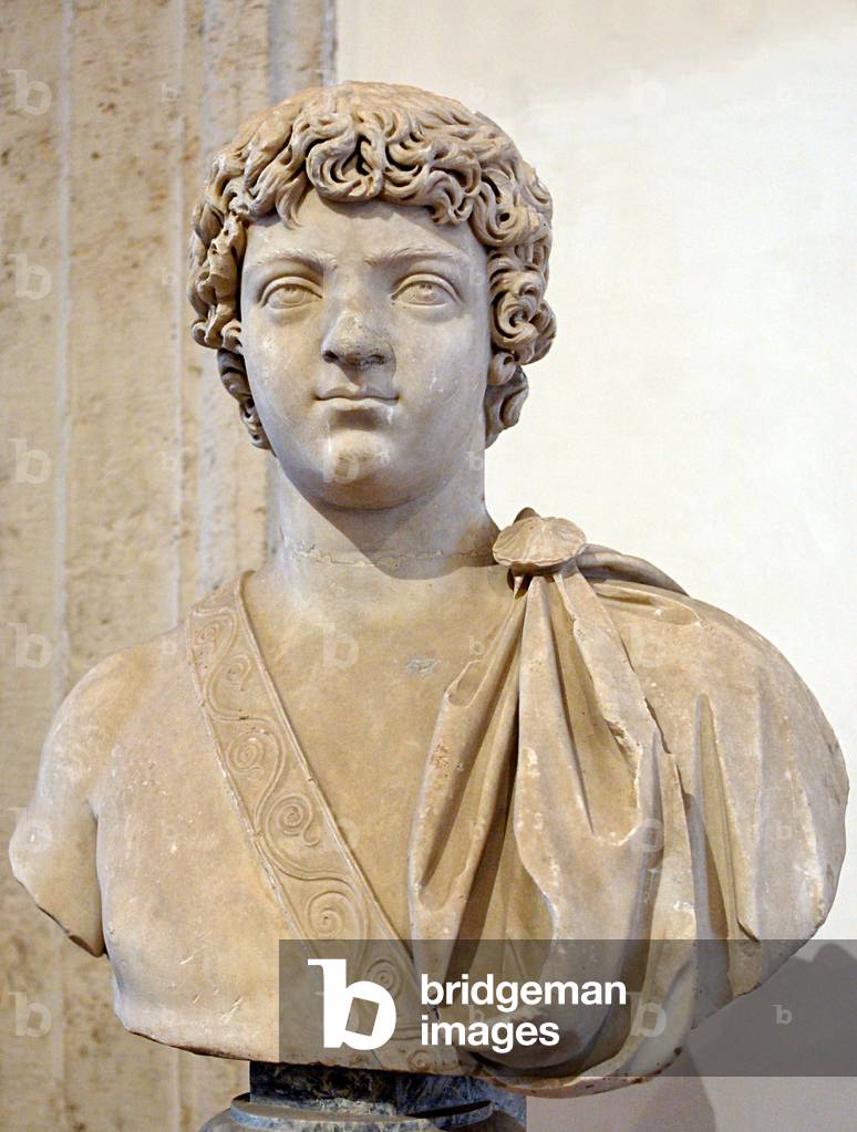 Italy: Marble bust of Caracalla (188-217 CE) as a child