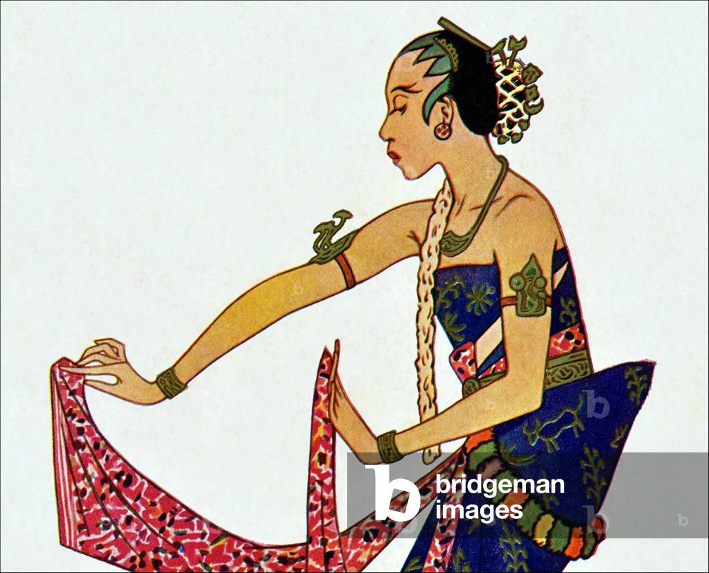 Indonesia: Javanese classical dancer (c.1925) by Tyra Kleen (1874-1951)