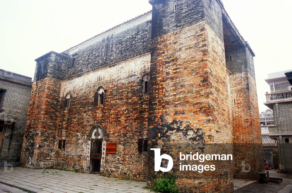 China: Yinglong Lou (Greeting the Dragon Tower), the oldest of the Kaiping Diaolou towers, Sanmenli Village, near Kaiping, Guangdong Province