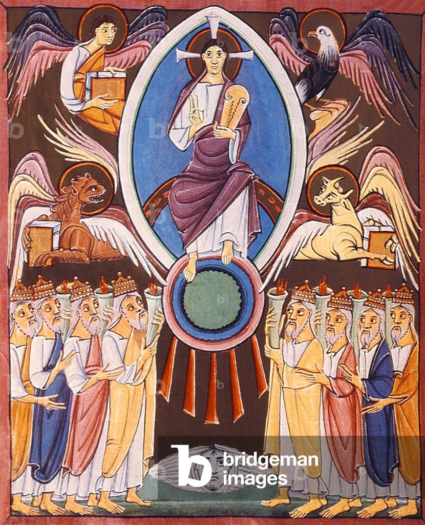 Germany: Worship before the Throne of God. From the Bamberg Apocalypse, 1000-1200