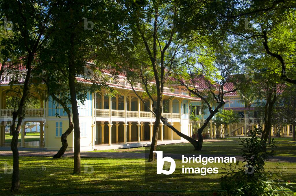 Thailand: Exterior view of the Phra Ratchaniwet Marukhathaiyawan royal palace, Cha-am, Phetchaburi Province