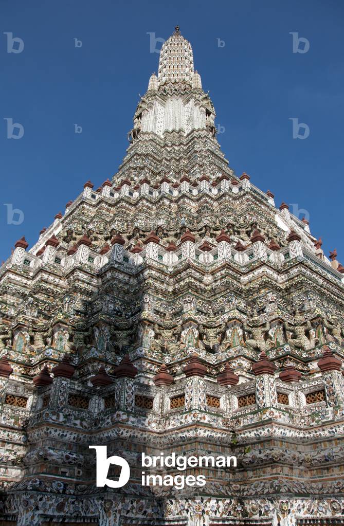 Thailand: The Khmer-style central prang at Wat Arun (Temple of Dawn), Bangkok