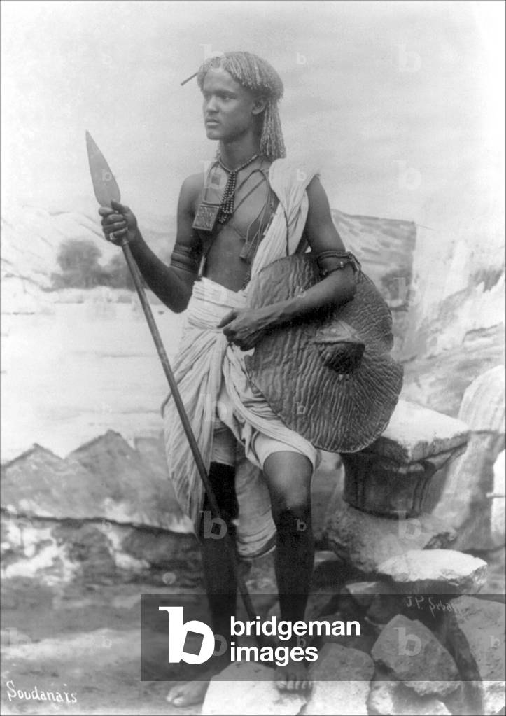 Sudan: A Sudanese warrior, c.1895