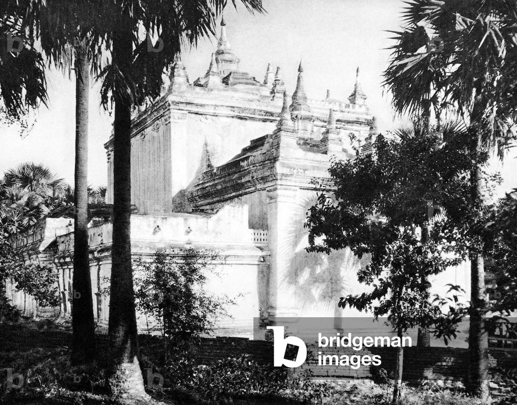 Burma/ Myanmar: Manuha temple in Bagan, Upper Burma, c.1920s.