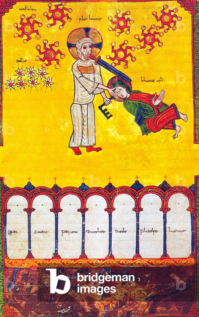 Spain: Theophany. From the Beatus of El Burgo de Osma, 1086 CE