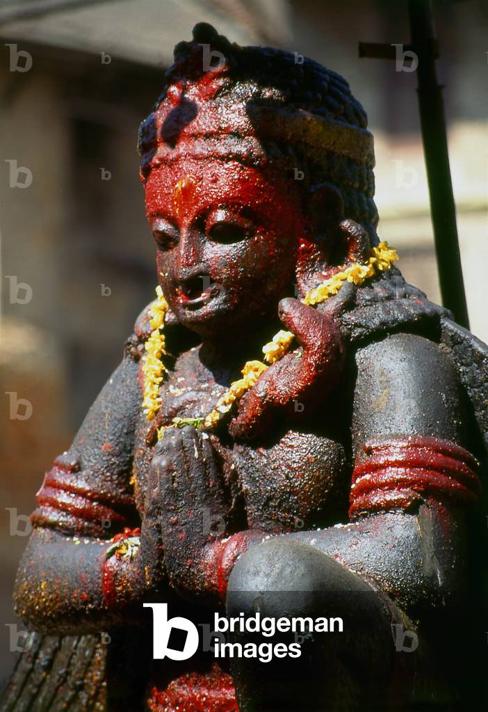 Nepal: Garuda statue in front of a Vishnu temple in Patan, Kathmandu Valley (1998)