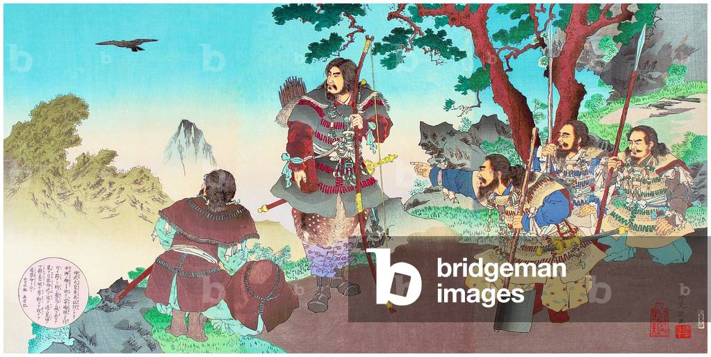 Emperor Jimmu (fl. 1874-1897), 1891 (woodblock print)