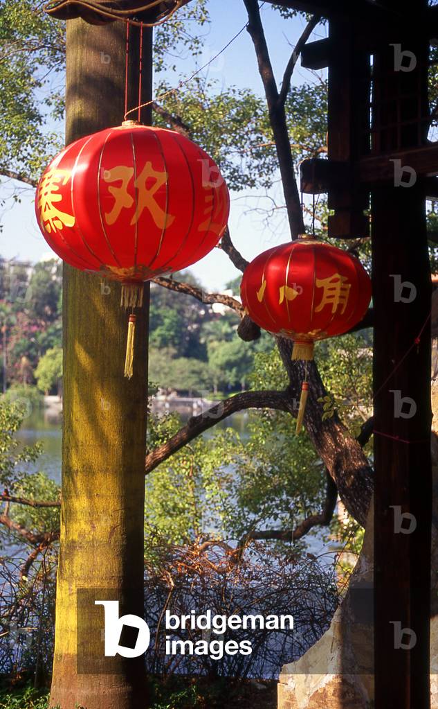 China: Lanterns in Renmin Park, Nanning, Guangxi Province